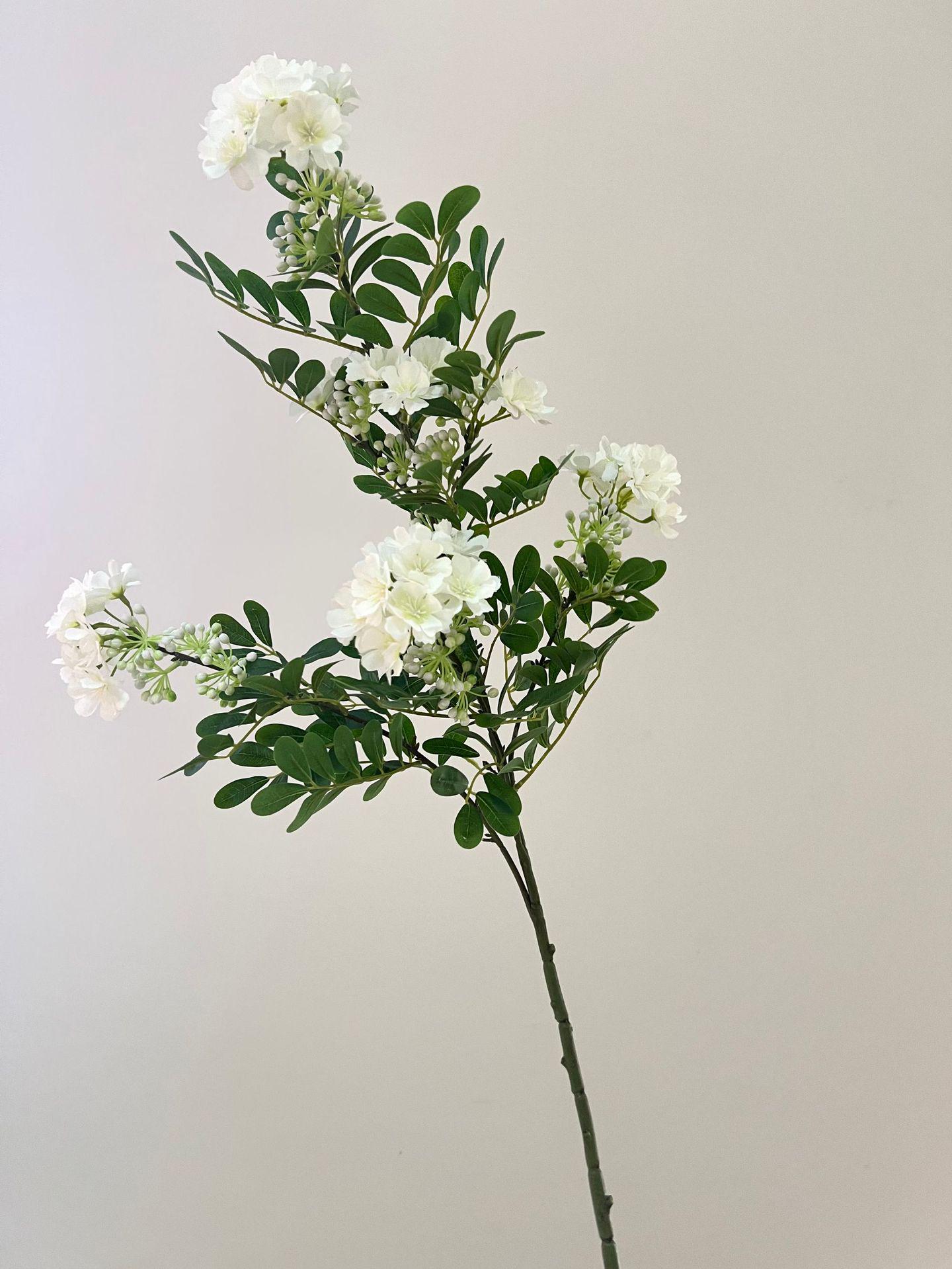 

Скандинавская Микелия Сакура Ветка искусственного цветка для внутреннего/наружного декора и свадебного реквизита белый