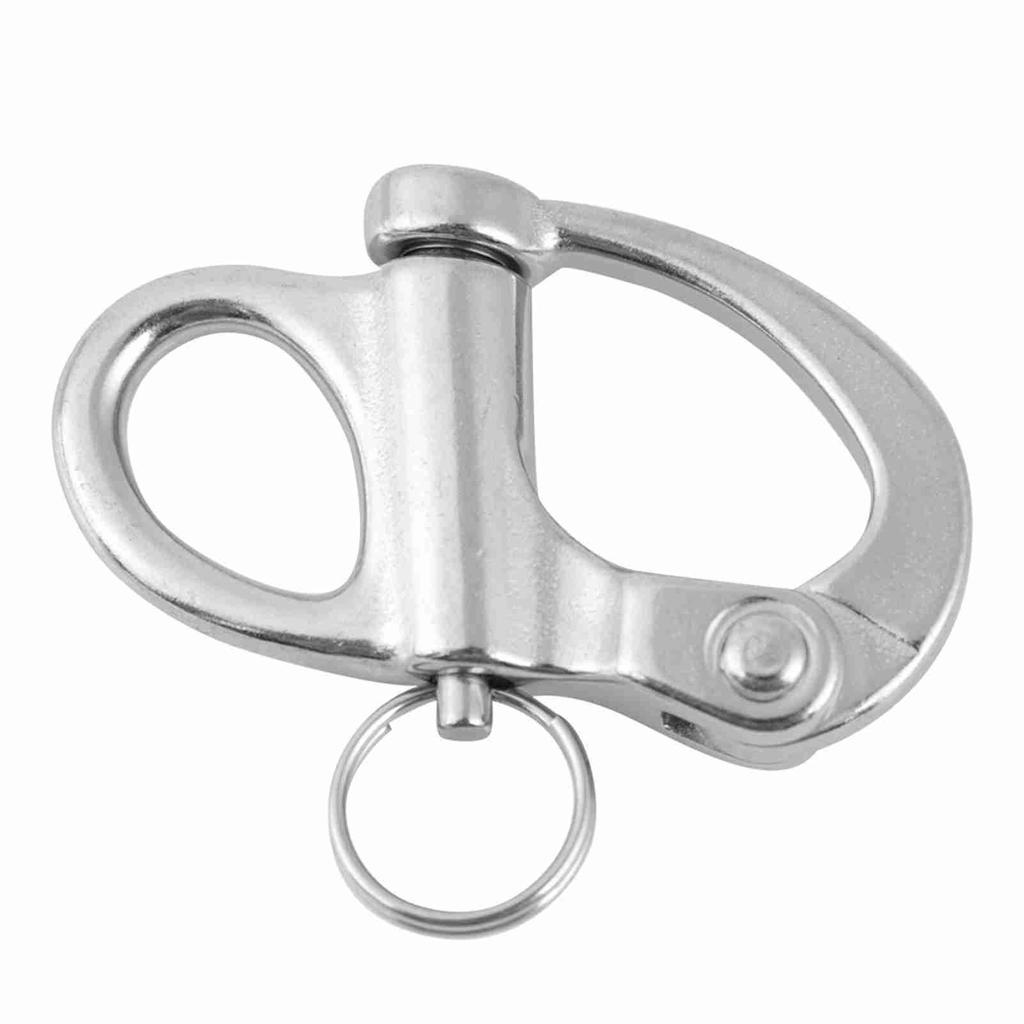 10*35mm Edelstahl Feststehende Schnappschäkel Schnellverschluss mit Rundung