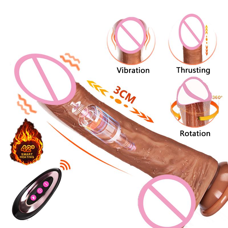 Realistic Dildos Woman Penis Sex Toys Silicone Sex Machine Telescopic Dildo Suction Cup For Adults Big Penis Dildo In Telescope