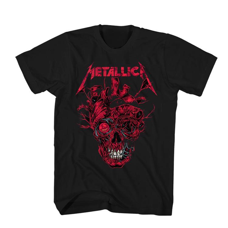 MetallicaT T-Shirt Heavy Metal Neues Album Cover Gothic Dark Rock Baumwolle Oversized Kurzarm Herren und Damen Streetwear Kleidung