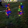 Solar Lawn Lamp Ground Stake Xmas Tree Water Proof Holiday Landscape Light for Outdoor Garden Courty