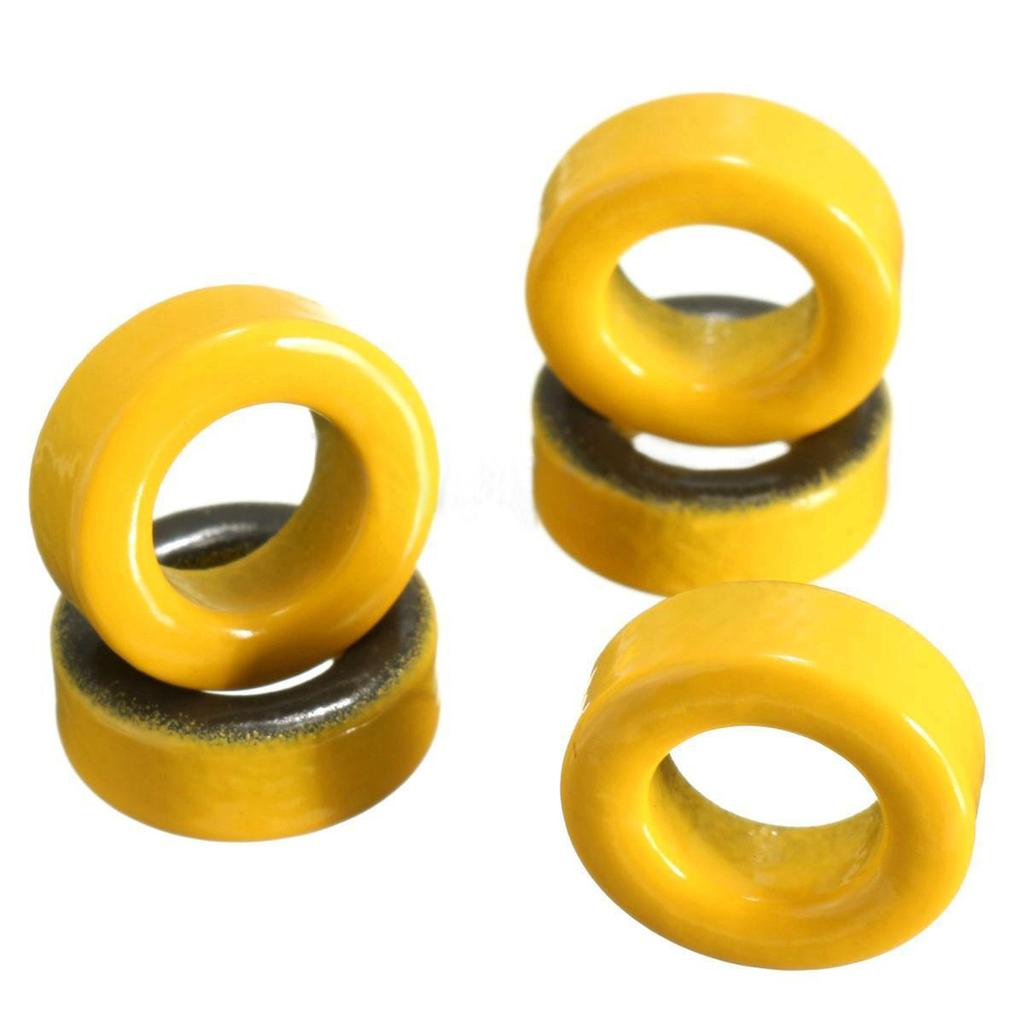 5pcs New Yellow Micrometals T50-6 Iron Powder Toroidal Core RF Toroid HF HAM QRP