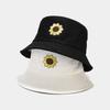 New Sunflower Applique Bucket Hat Female Tide Small Fresh Pot Hat Student Foldable Sun Hat