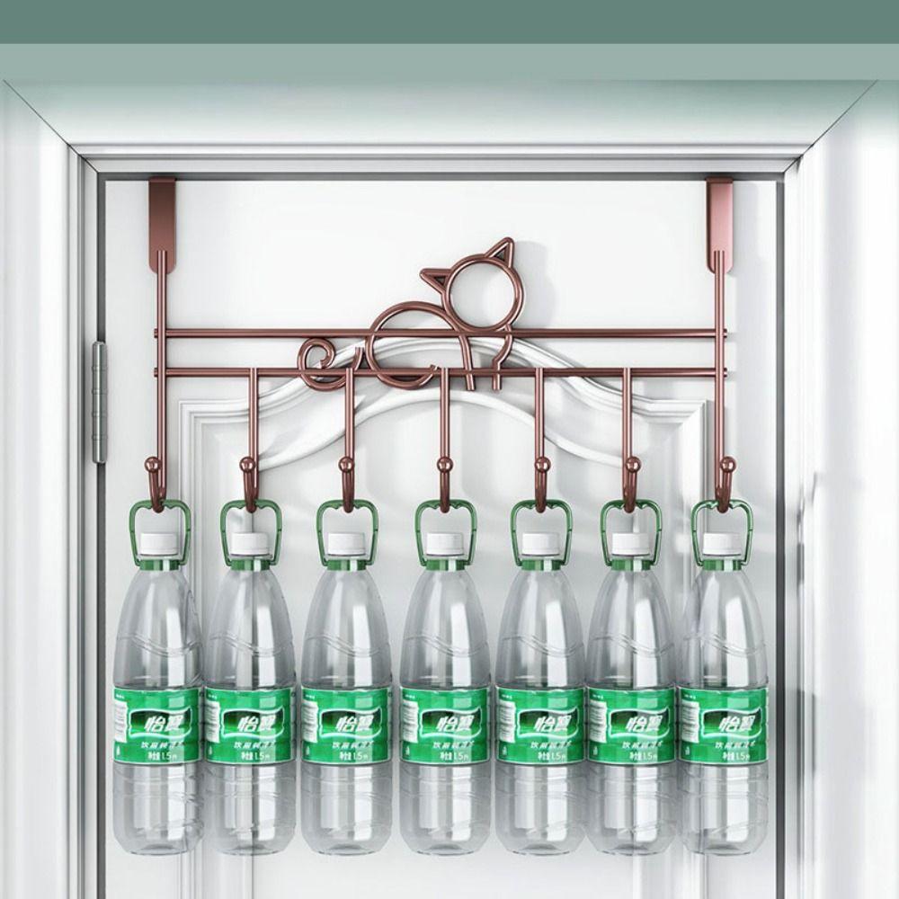 7 Hooks Over Door Hooks Space Saving Door Hanger Rack Door Storage Hook  Kitchen Organizer