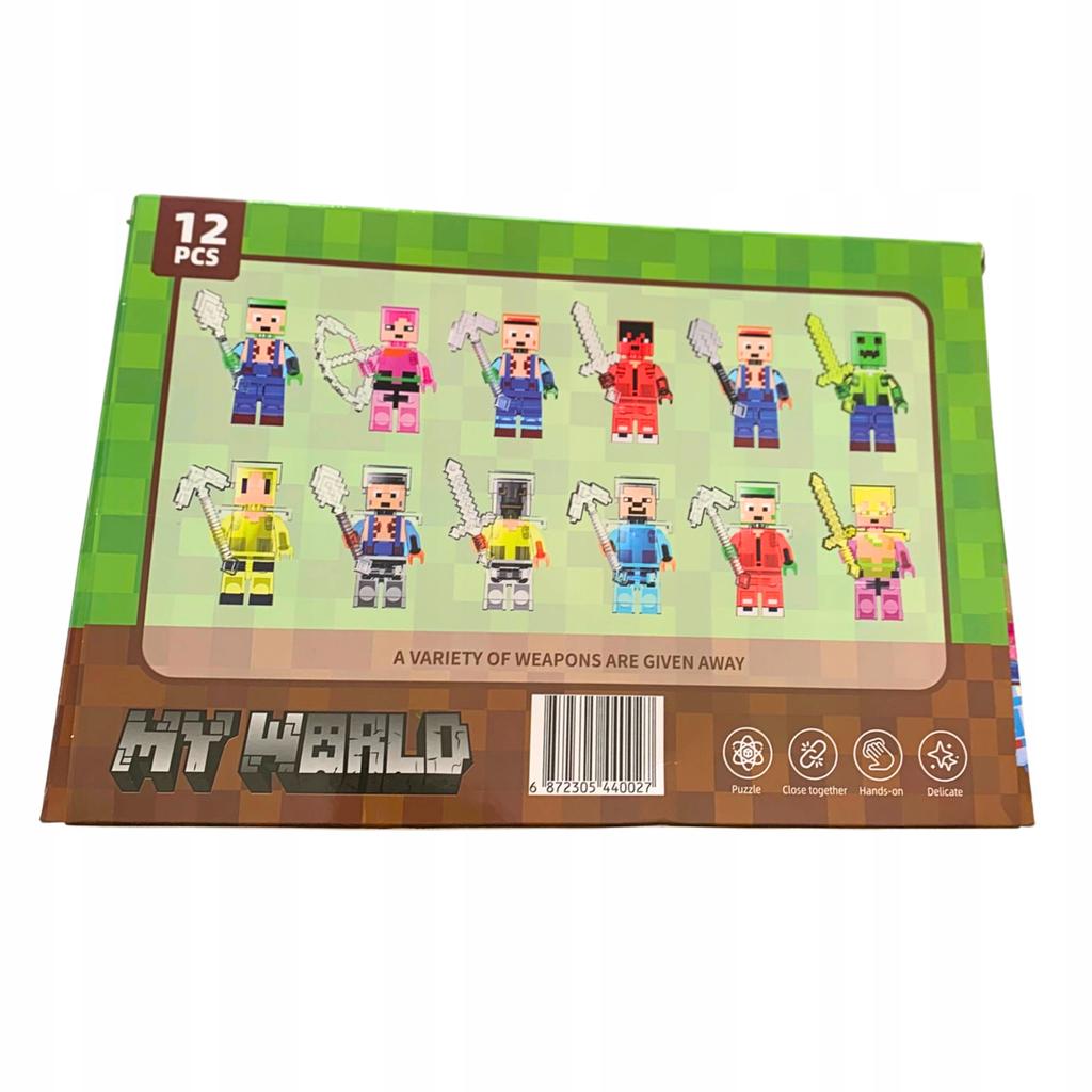 My World Minecraft Figure Set Zombie Figures Characters 12 Pcs.