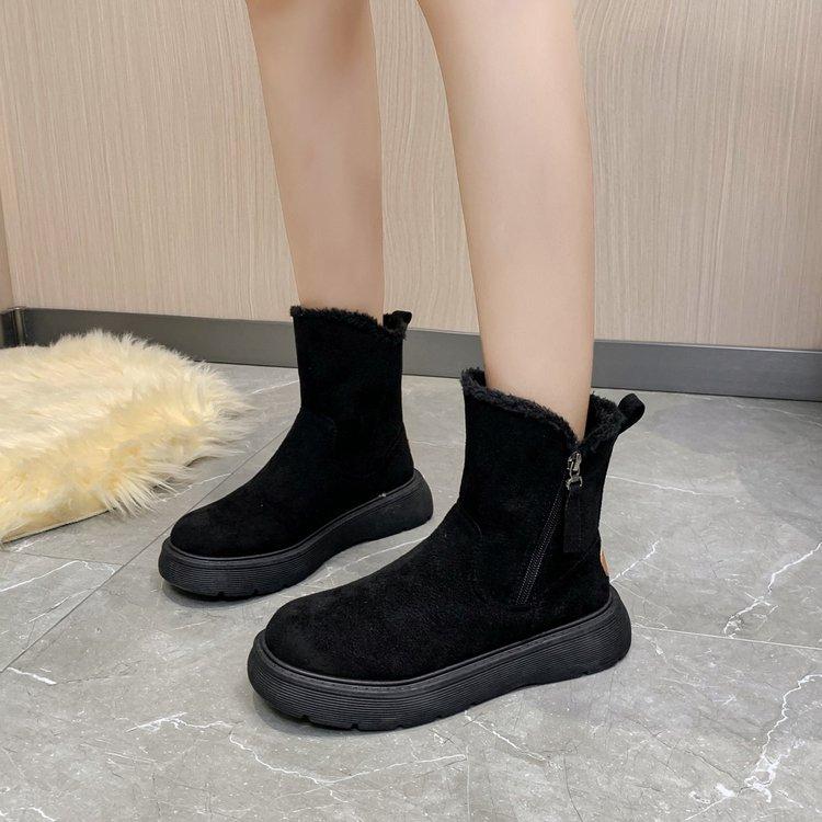 Popular snow boots for women 2024 new winter fashion trend warm and plush thick casual boots anti slip classic cotton shoes
