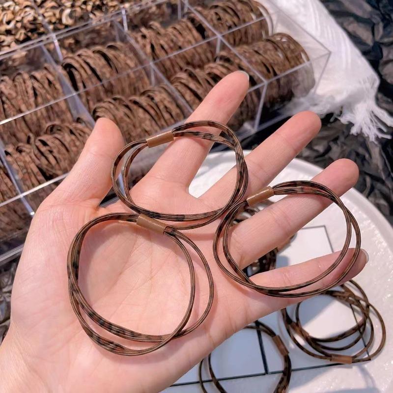 Fashion Leopard Print HairBand High Elastic Small Hair Ties Rope Ponytail Headwear Women Creative Korean Hair Accessories
