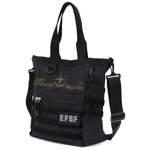 COSPA Gundam Earth Federation Forces Tote Bag Black H36 W30 D17.5cm