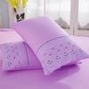 Bedding Bed Skirt Princess Korean Style Princess Purple Lace Bed Skirt 1 Pair Pillowcase Three-piece Bed Cover Twin Bedspreads