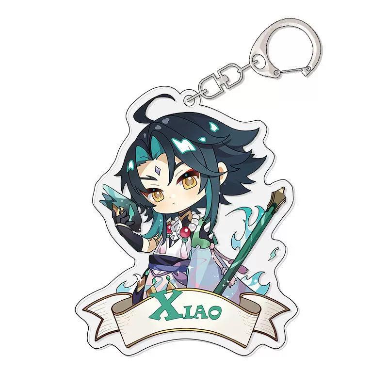 Genshin Impact Peripheral Keychains, Including The Splinter Soldier, Walnut, Manyo, Nashita, Raiden General, And Jade Rain Backpack Charms.