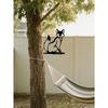 Outdoor Metal Garden Art Silhouette Rustic Fence Decor For Patio Yard Farmhouse Country Wall Hanging Party Accents