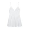Spring 2025 Women's Sweet V-Neck Slim Suspender Dress with Wide Hem