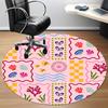 1pc Oceanic Patterns Office Round Rug, Non-slip, Soft and Durable Office Rug for Interior Decoration, Perfect for Office, Beautiful Decoration yy26032