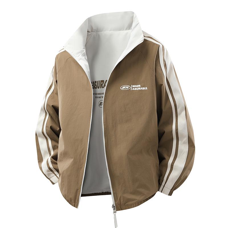 Pánská moderní větrovka se stojáčkem pro volný čas - ležérní móda na jaro a podzim