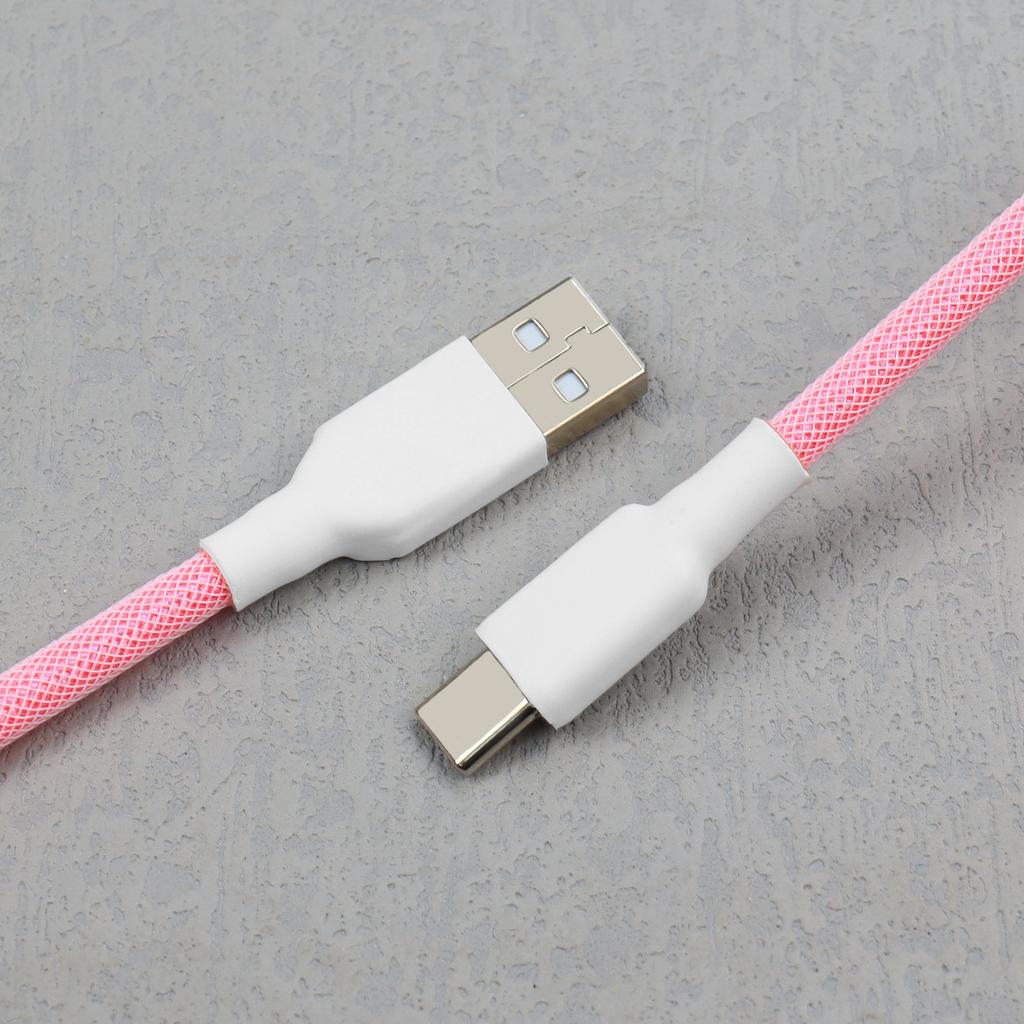 Custom Coiled Type C Gx16 Usb Cable Aviator Cable Usb C Cable Braided for Mechanical Keyboard