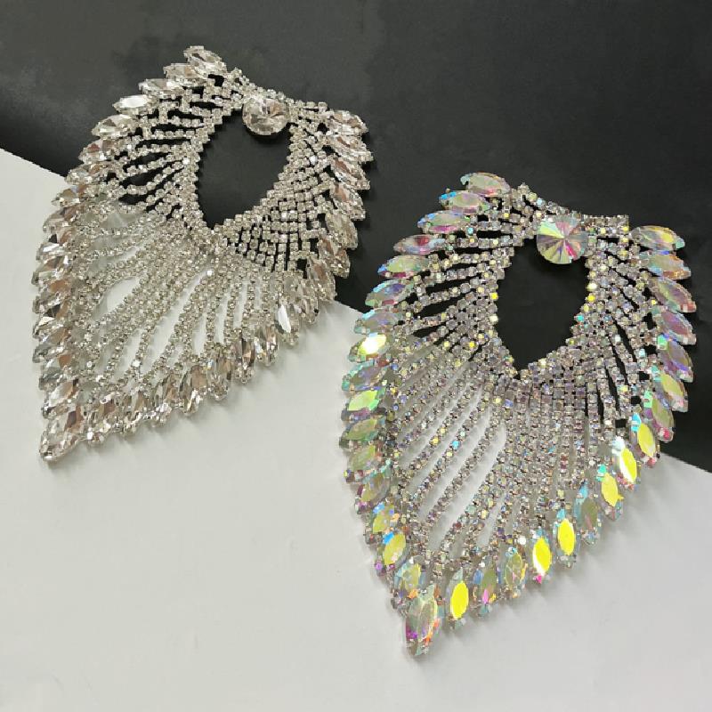 Design Waterdrop kamínky odznak na rameno brože ženy bílé večerní šaty s výstřihem do V Odznak na rameno s kamínky do vlasů doplňky