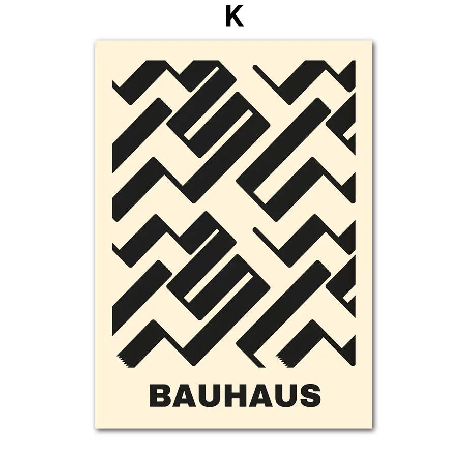 Bauhaus Lines Geometry Stripe Nordic Gallery Minimalist Wall Art Print Canvas Painting Poster for Living Room Modern Home Decor