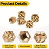 10Pcs M5 Brass Hot Melt Insert Nuts Heating Molding Nuts  for Hot Melt Heat Injection Molding