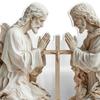 2D Acrylic Sign Jesus Ornament Handcraft Christmas Gift Tabletop Decoration for Home Office