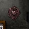 Elegant Gothic Sacred Hearts Wall Hanging Plaque Resin Cardiac Sculpture Ornament Perfect for Home Office Decors Gift