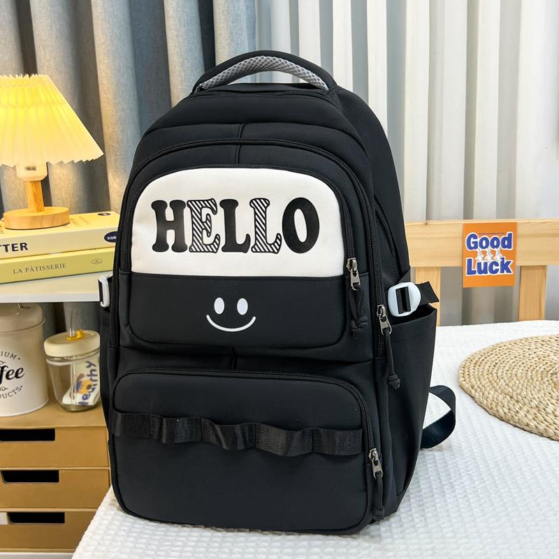 Schoolbag student schoolbag wholesale new large capacity leisure trend Oxford cloth backpack versatile contrasting color backpack women