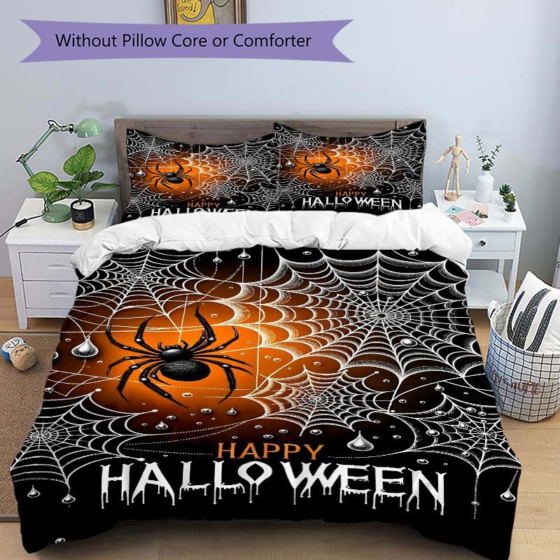 3pc Spider Web Rune Cover Set - 1 Quilt Cover + 2 Pillowcases, All Seasons Bedroom Setting, Perfect for Home098