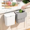 2024 Large Capacity Wall-Mounted Bathroom Trash Can with Flip and Sliding Lid