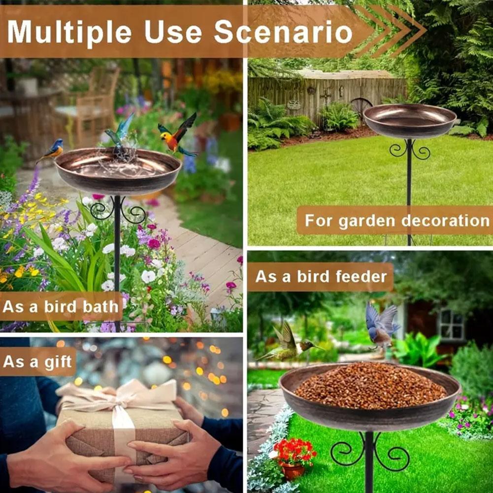 Vintage Freestanding Birdbaths Bird Bath Feeder Bowl Garden Birdbath Bowl Garden Yard Lawn Decor