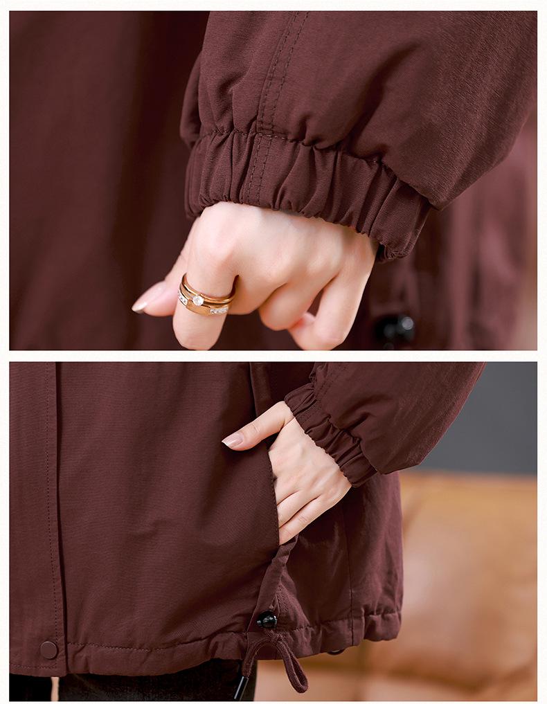 Women's 2024 Winter Hooded Fleece-Lined Parka, Plus Size, Casual, Thick Cotton Coat for Middle-Aged Moms