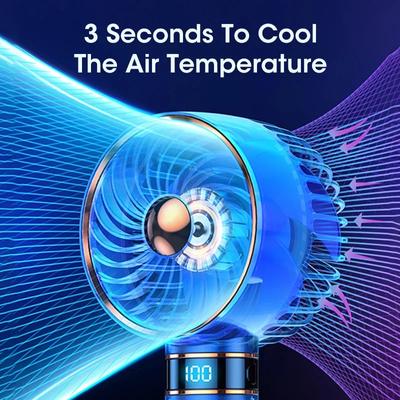 Handheld Electric Fan Digital Display New Usb Desktop Mini Portable Student Tiktok Small Fan Strong Wind Free Shipping