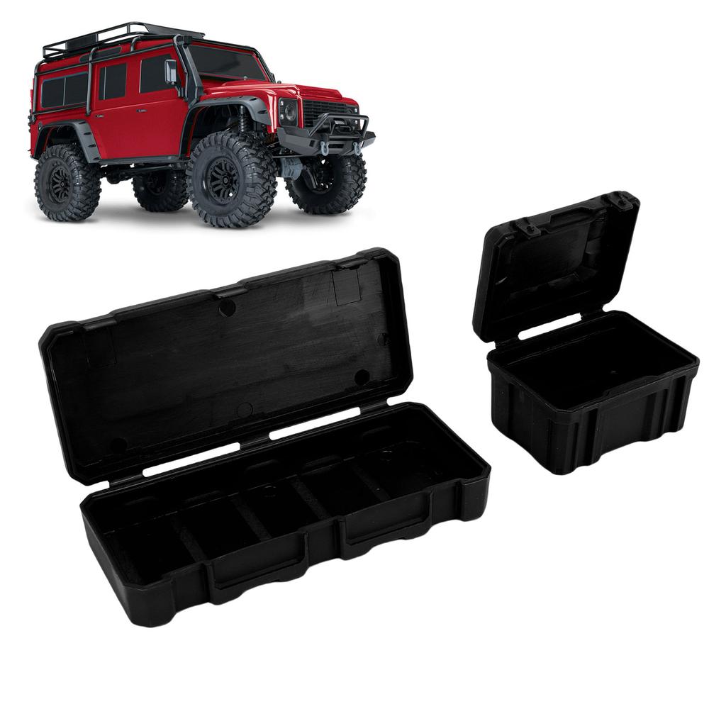 RC Car Luggage Case and Tool Box Set High Simulation RC Storage Box with Sticker for Decoration