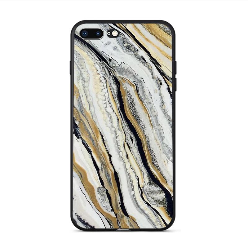 Weiche Telefonhülle mit glänzender Granitstein-Marmorstruktur für iPhone X XS XR 11 Pro Max SE2020 6s 6 7 8 plus 5 5S 10 TPU-Schale