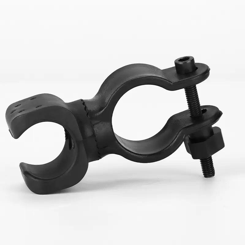 

360 Degree Rotatable Bicycle Mount Holder Adjustable Clamp for Flashlight and Bike Light Secure Attachment Compatible with Various Handlebar Sizes One Size чорний