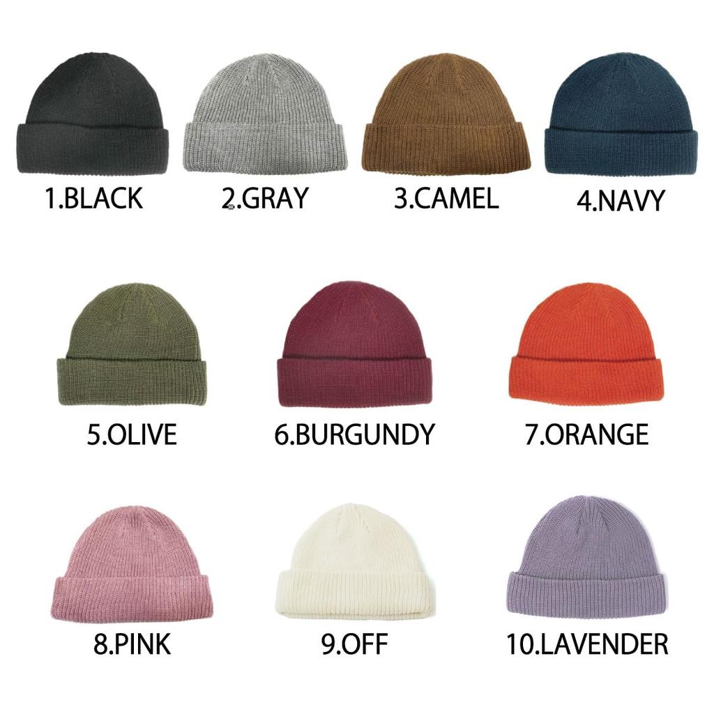 Basic Enchi Knit Cap Low Watch Orange One Size Unisex