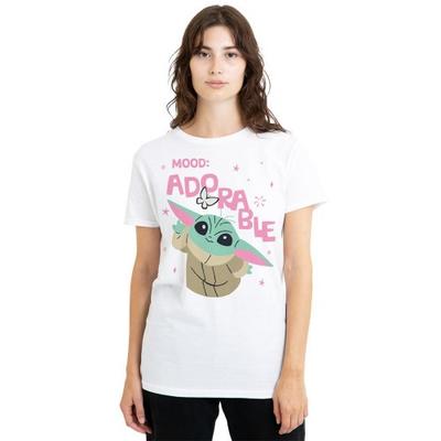 Womens/Ladies Mood Adorable Grogu T-Shirt