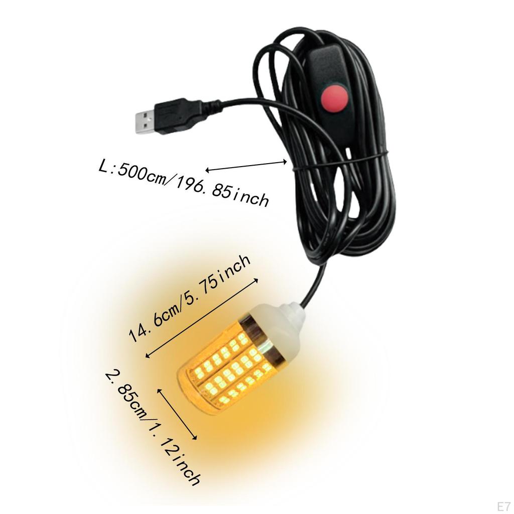 Submersible Fishing Light IP68 Waterproof 5V 108 LED Beads Boat Lamp