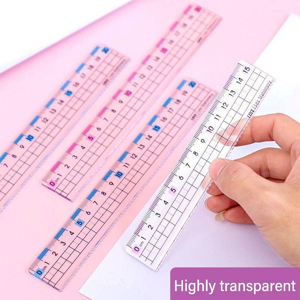With Wavy Line Ruler Transparent Drawing Measurement Tool Creative Straight Rulers  School Office