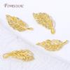 18K Gold Plated Brass Flower & Leaf Pendants For Jewelry,Charms For Earrings Making Accessories,DIY Jewelry Necklaces Findings