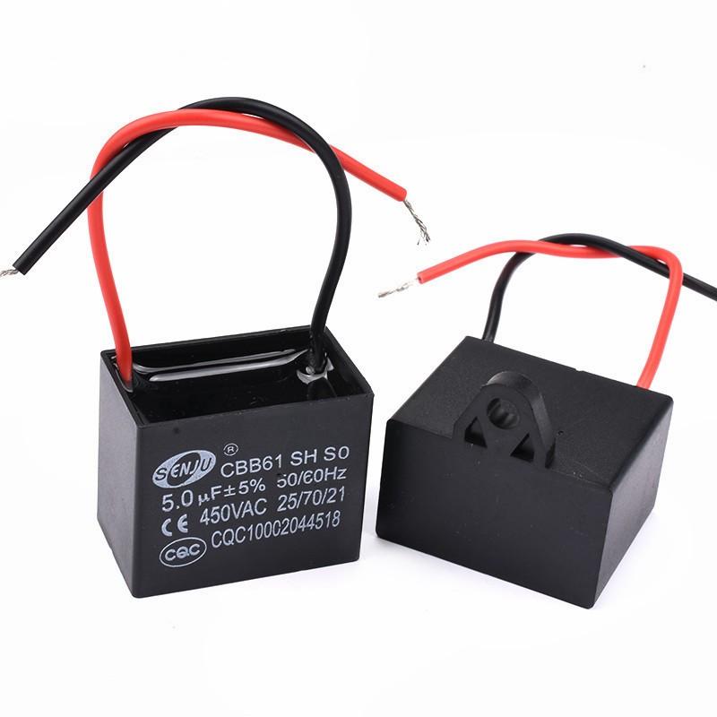 5Pcs CBB61 Start Capaciteit Ac Ventilator Condensator 450V 1Uf 1.2Uf 1.5Uf 2Uf 2.5Uf 3Uf 3.5Uf 4Uf 4.5Uf 5Uf 6Uf 7Uf 8Uf 10Uf 12