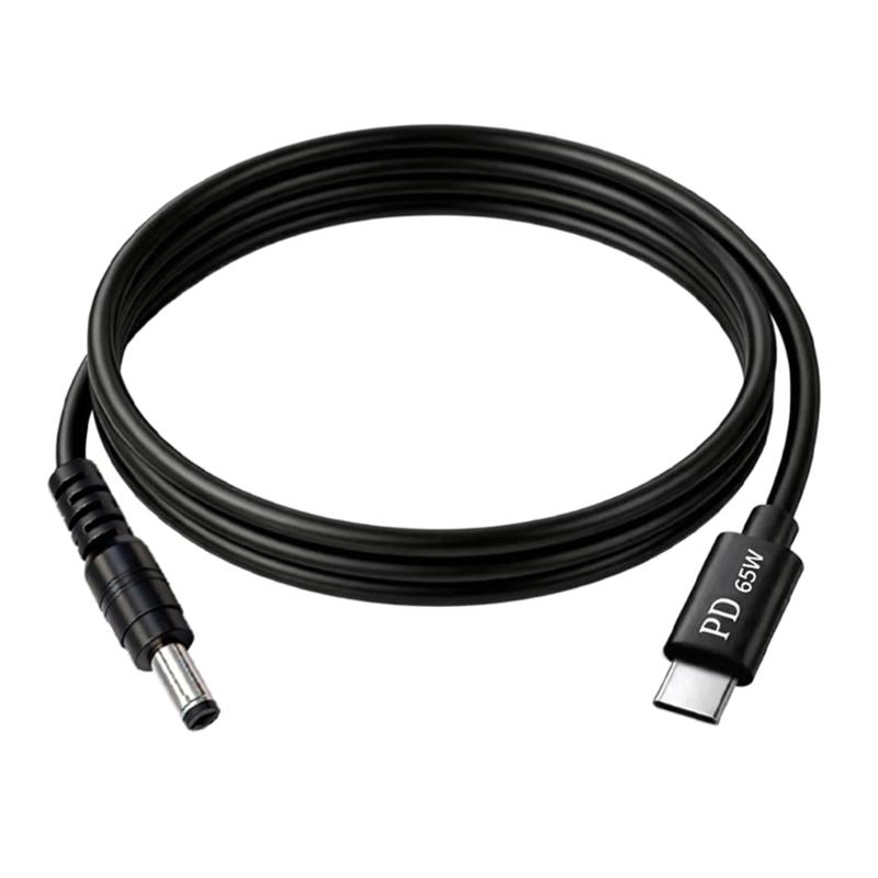 PVC Type C to DC5.5mm Chargers Cord Supporting 65W Fast Charge For Enhances Longevity And Portable Use