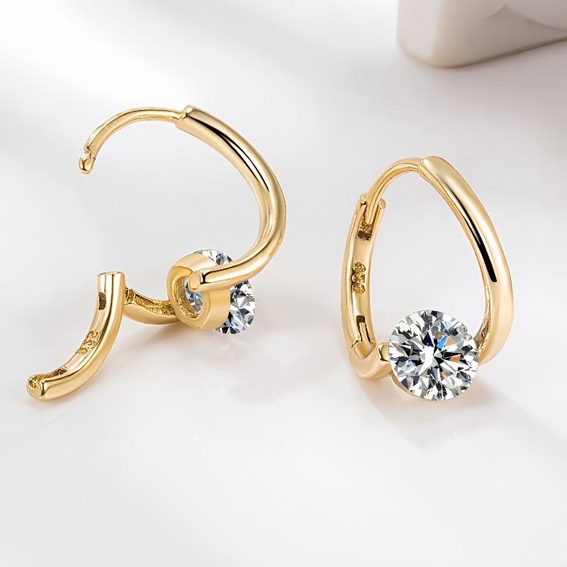 Advanced Sense Earrings Diamond Stud Earrings Women's Hoop Earrings Are Simple and Versatile Trendy and Elegant Party Jewelry
