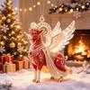 New 2D Flat Goat Hanging Ornament Shining Artificial Rhinestone Goat Pendant Simulation Acrylic Zodiac Goat Souvenir Bag Charms