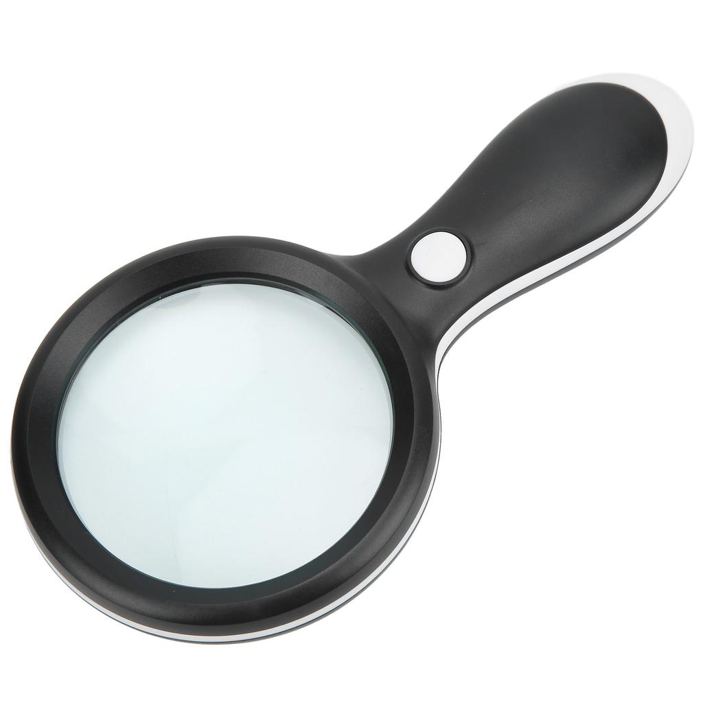 LED Magnifying Glass ABS Handheld Illuminated Reading Magnifier for Stamps Map Inspection