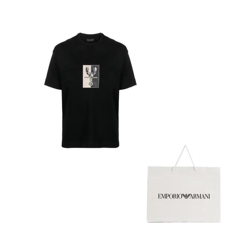 Emporio Armani T Shirt Men's Black 6R1TA8-1JWZZ-00B9