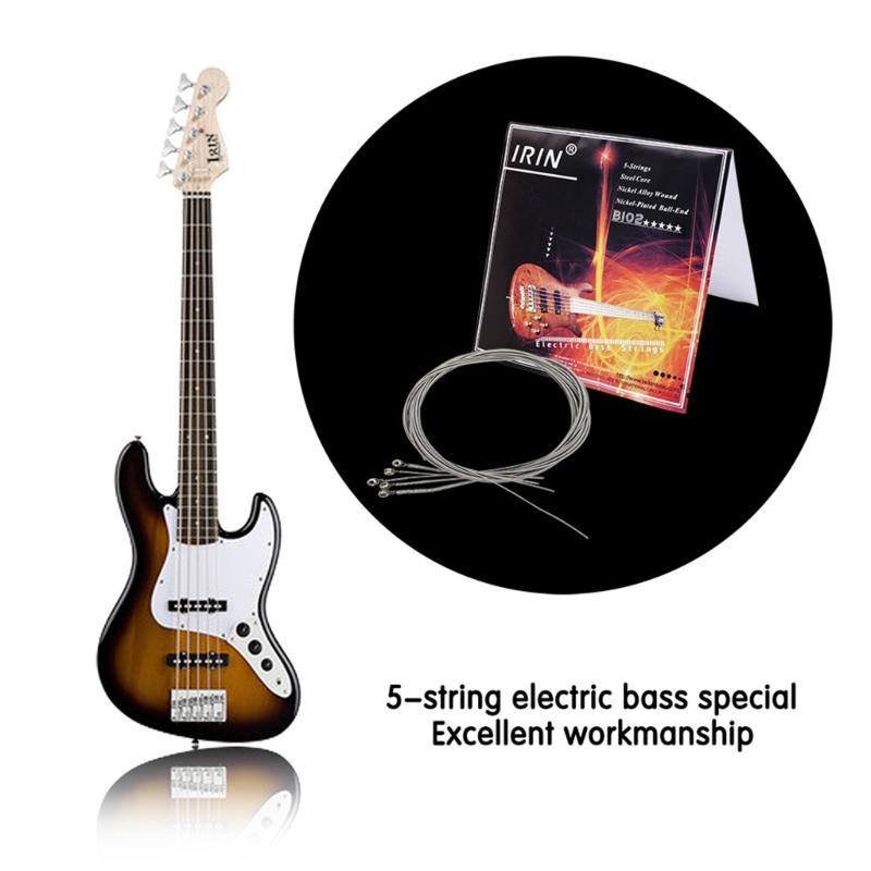 Nickel Alloy Electric Bass String Instrument Bass 1.14mm-3.29mm 5 String Electric Bass String Set DIY Repair Bass Parts