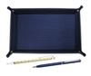 Grained Cowhide Pen Tray In with Slide Measuring Stick and Slim Rotating Ballpoint Pen Blue Japanese-made Blue, Set, TRAL-708W-PD04-L