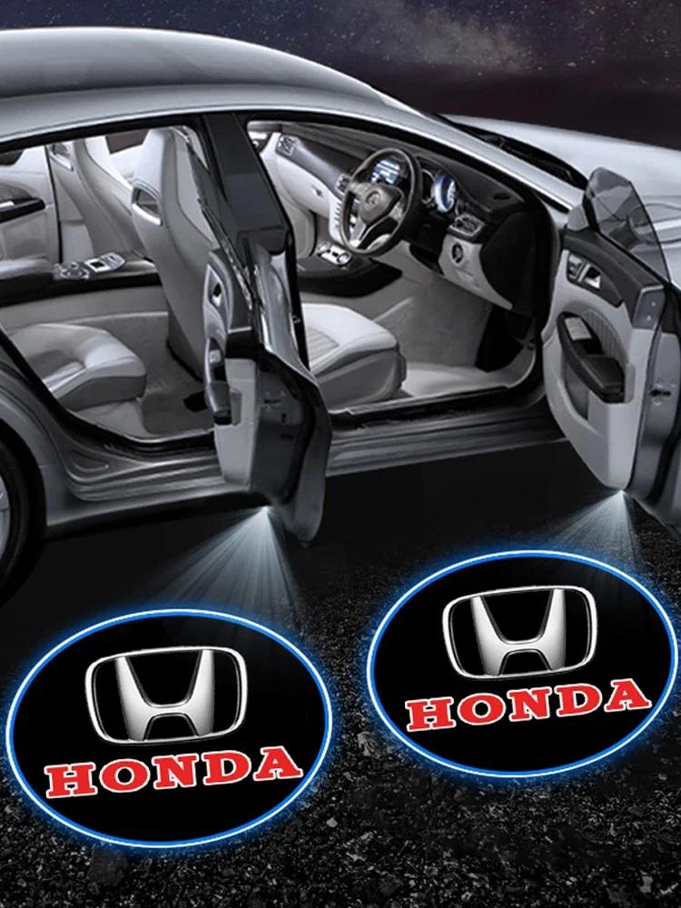 Car Door LED HD Welcome Courtesy Shadow Projector Lamp Logo Light For Honda Civic Accord CRV HRV Jazz City Odyssey Jade Vezel