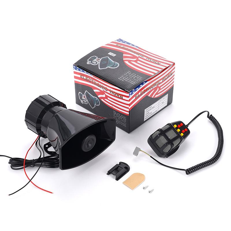 12V 7 Sound Car Air Horn Super Loud Multipurpose Speakers Loud Car Horn Megaphone Warning Alarm Police Fire Siren Speaker