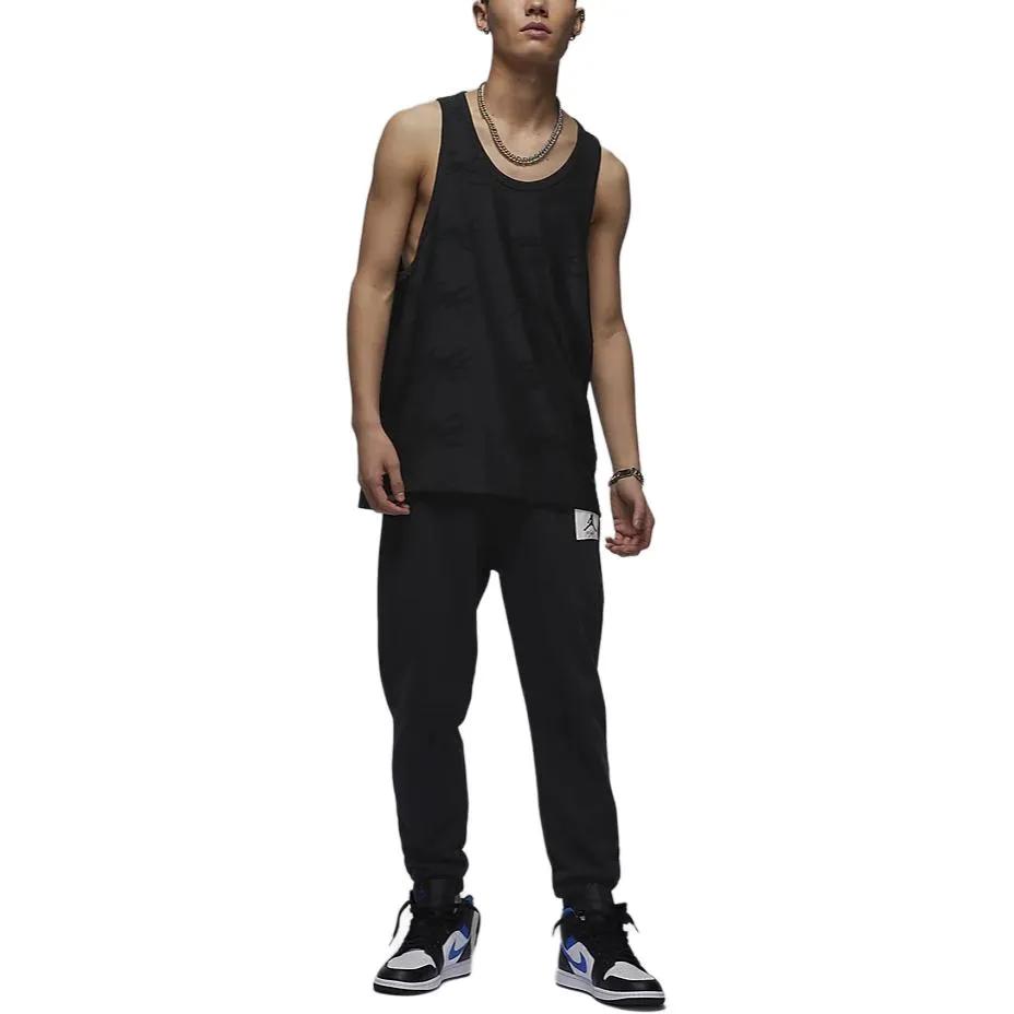 Jordan Tank Tops Men's Black Crew Neck Moderate Straight Fit (Unisex) Tank Tops FN4640 010