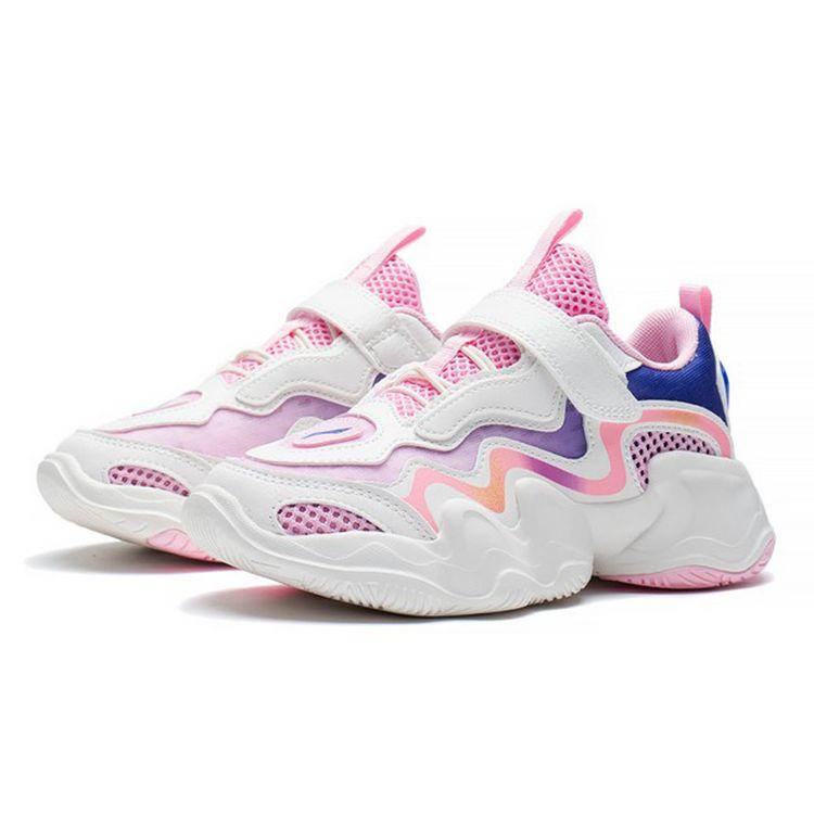 Li Ning Evo Comfortable Versatile Kids Casual Shoes Kids Casual Shoes White Pink YKCS050-2